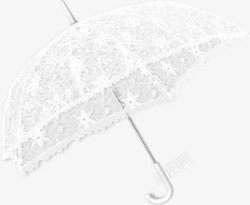 蕾丝边雨伞白丝雨伞高清图片
