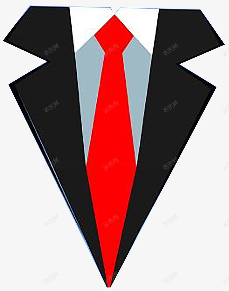 西装正面前面和领带png免抠素材_新图网 https://ixintu.com 礼服 红领带 西服 西装