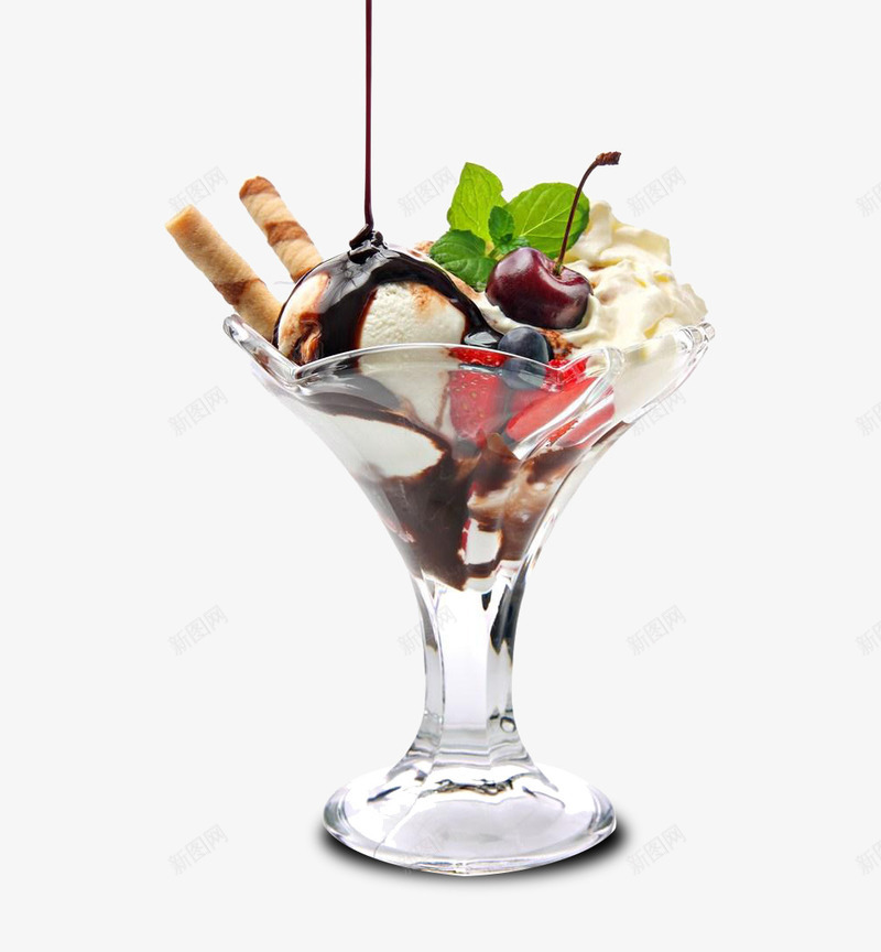 甜品冰激凌psd免抠素材_新图网 https://ixintu.com 丰盛的甜品 巧克力冰激凌 水果冰激凌 甜品杯