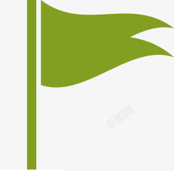 绿色的小旗绿色小旗子图标高清图片