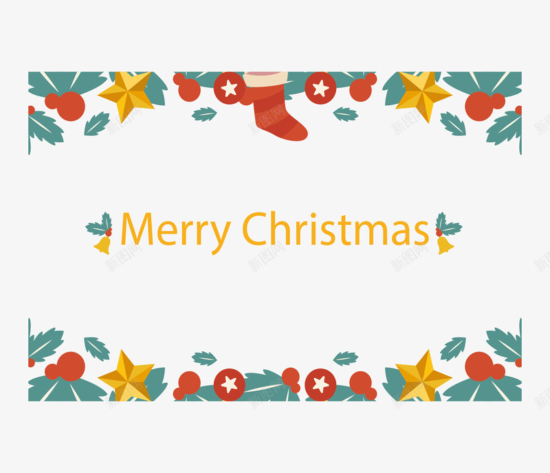 圣诞祝福边框矢量图ai免抠素材_新图网 https://ixintu.com merryChristmas 圣诞快乐 圣诞祝福 圣诞节 圣诞边框 矢量png 矢量图