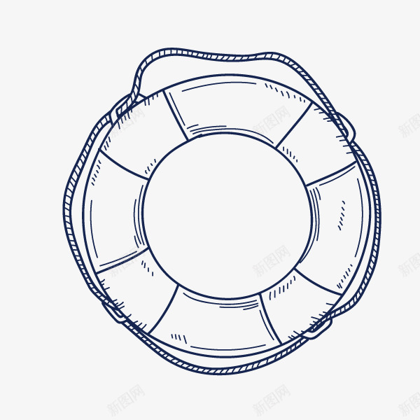 航海救生圈素描画png免抠素材_新图网 https://ixintu.com 大海 救生圈 游泳圈 简图 素描画 绳子 轮船