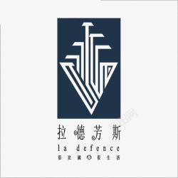 拉德拉德芳斯建筑logo图标高清图片