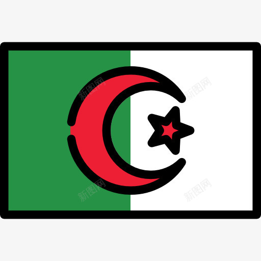 阿尔及利亚图标png_新图网 https://ixintu.com 国家 旗 旗帜 民族 阿尔及利亚
