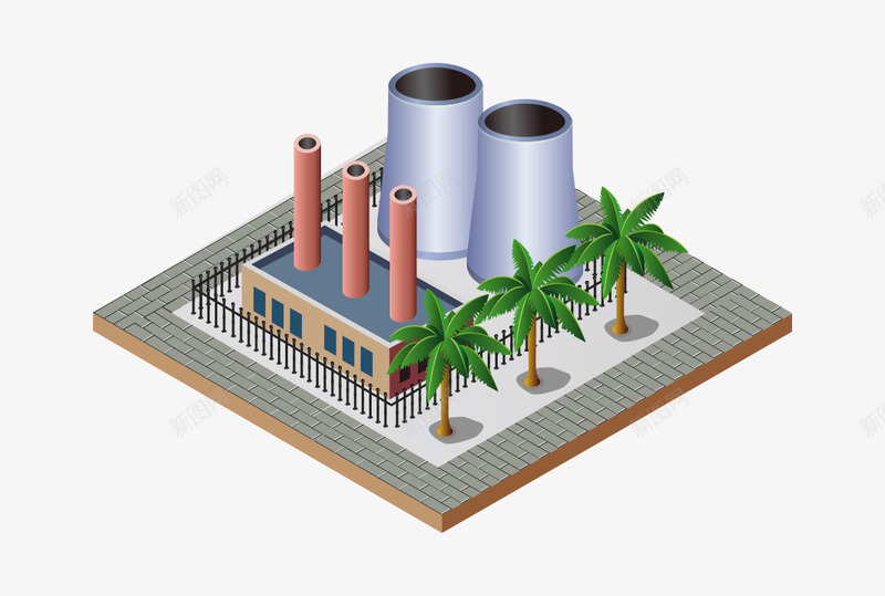 建筑规划矢量图ai免抠素材_新图网 https://ixintu.com 地产 工厂 建筑 矢量图