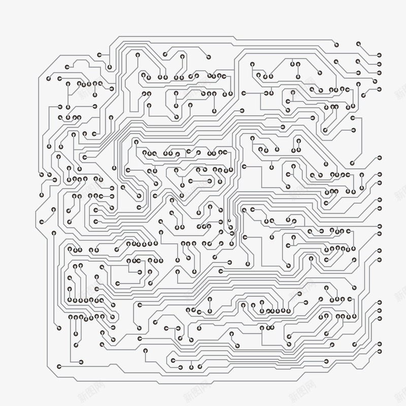 方形密集电路线路电流png免抠素材_新图网 https://ixintu.com 密集 方形 电流 电流线条 电路 线路