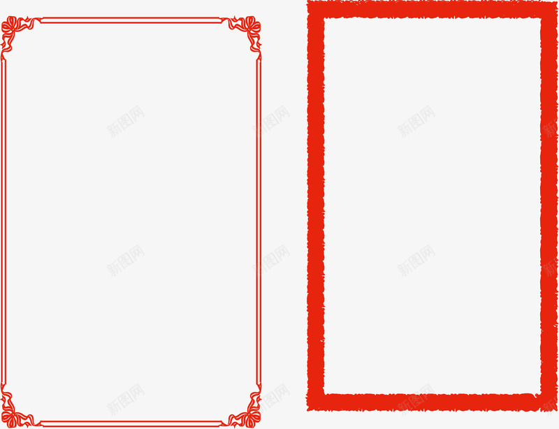 方形红色古框png免抠素材_新图网 https://ixintu.com png古框 古框素材 红色 红色矢量 边框