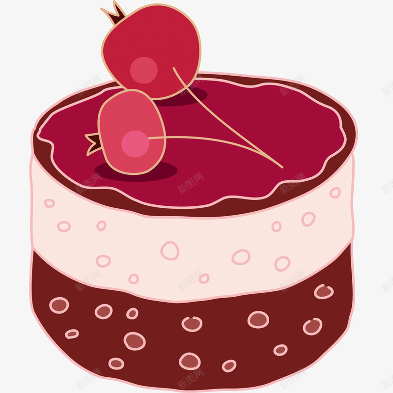 慕斯甜点png免抠素材_新图网 https://ixintu.com 甜点 甜点矢量 素材