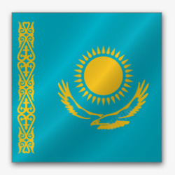 哈萨克哈萨克斯坦亚洲旗帜高清图片