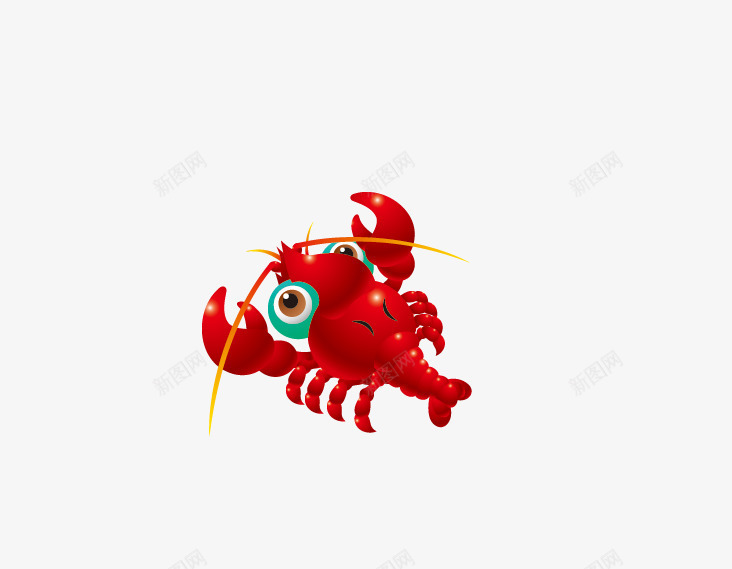 分解图层卡通小龙虾png免抠素材_新图网 https://ixintu.com 卡通 红色 龙虾