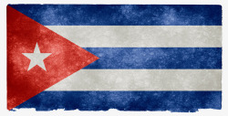 复古古巴做旧国旗素材