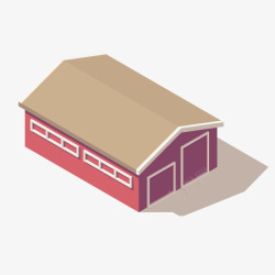 卡通经典俯视建筑图示装饰图标图标