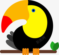 创意啄木鸟卡通可爱的啄木鸟高清图片