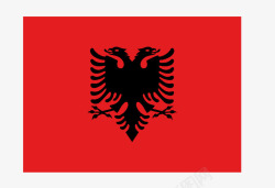 巴尼阿尔巴尼亚国旗矢量图高清图片