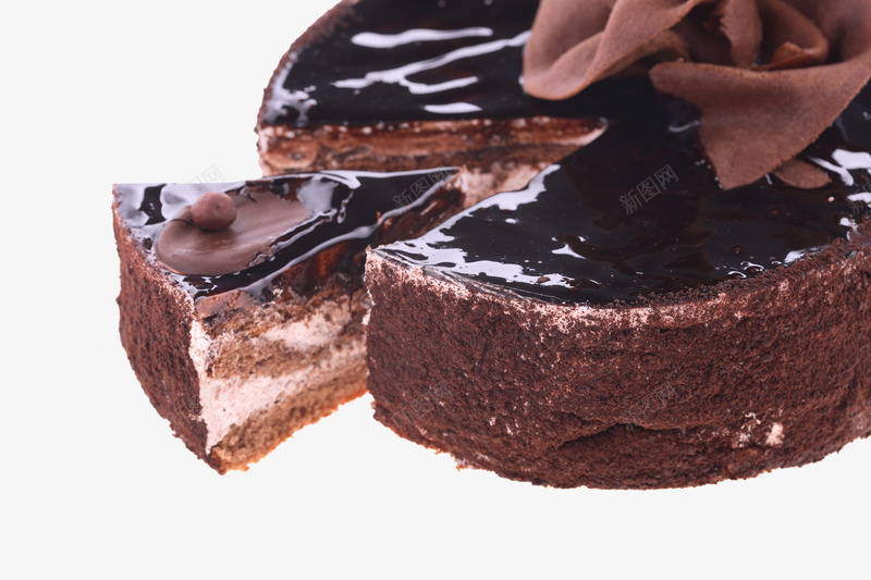 切开的巧克力蛋糕png免抠素材_新图网 https://ixintu.com 可可 巧克力酱 甜点 糕点 美味 蛋糕