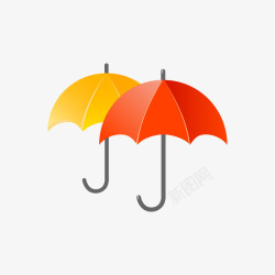 两把伞卡通雨伞高清图片