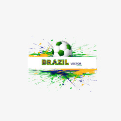 巴西足球标志矢量图素材