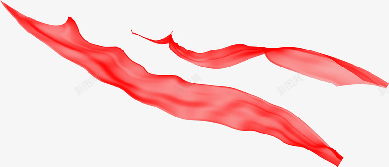 红色创意合成飘扬的彩带造型png免抠素材_新图网 https://ixintu.com 创意 合成 彩带 红色 造型 飘扬