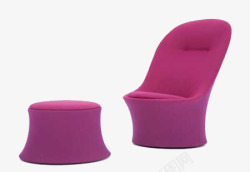 圆形沙发紫色靠背小沙发高清图片