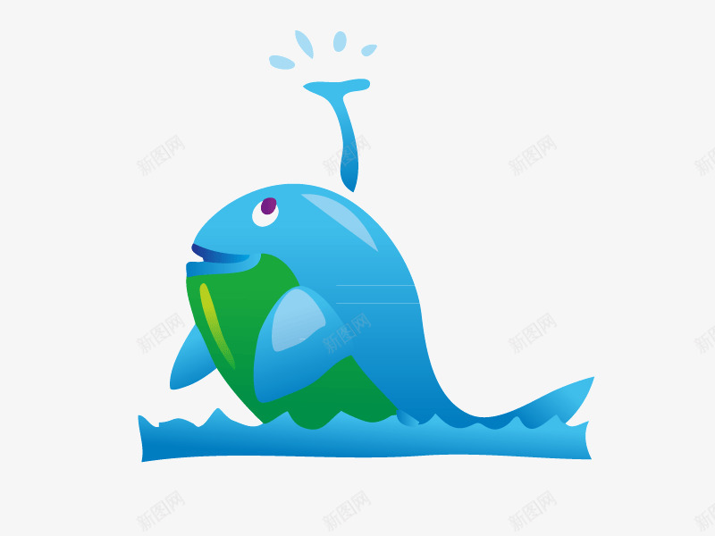 海豚夏季卡通png免抠素材_新图网 https://ixintu.com 卡通矢量 卡通素材 夏季素材 海豚 海豚矢量