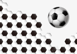 黑色蜂窝创意足球高清图片