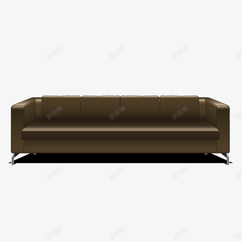 卡通客厅沙发矢量图ai免抠素材_新图网 https://ixintu.com 客厅 室内设计 家具设计 棕色 沙发 矢量图