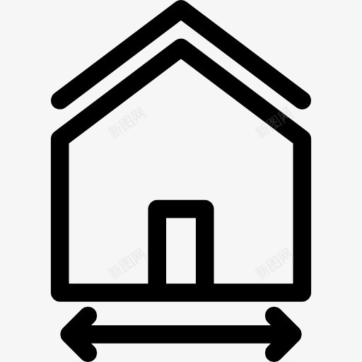 房子图标png_新图网 https://ixintu.com 家居 宽度 建筑 房地产 房子 箭
