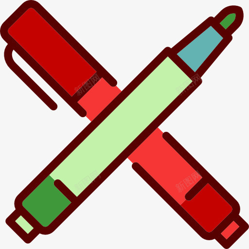 标记图标png_新图网 https://ixintu.com 写 学校的材料 工具和器具 标记 画 笔