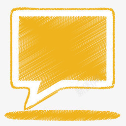 黄色的方形气泡图标png_新图网 https://ixintu.com chat 气泡 聊天 评论
