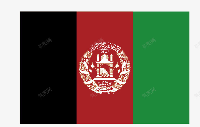 阿富汗国旗矢量图图标eps_新图网 https://ixintu.com 国旗 矢量国旗 矢量旗帜 矢量图