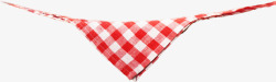 红色方格餐巾布素材