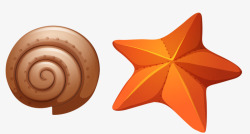 海星和蜗牛素材