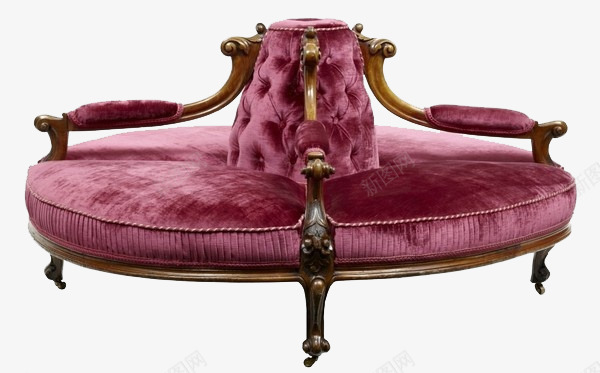欧式时尚沙发png免抠素材_新图网 https://ixintu.com 时尚 欧式 沙发 紫色