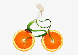 水果自行车创意果蔬高清图片