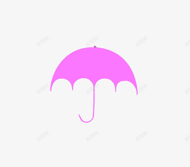 简笔雨伞psd免抠素材_新图网 https://ixintu.com 卡通 简笔 红色 雨伞
