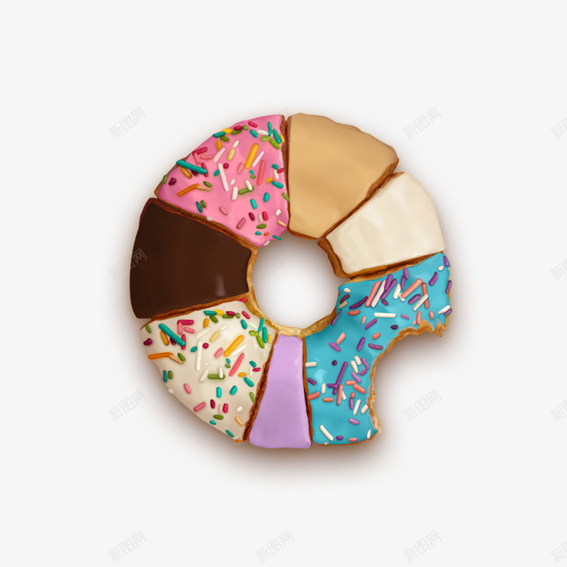 马卡龙甜甜圈psd免抠素材_新图网 https://ixintu.com 甜品 甜甜圈 饼干 马卡龙