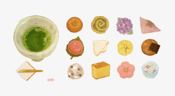 卡通手绘甜点食物素材