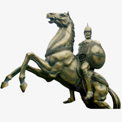欧式骑马战士铜雕塑素材