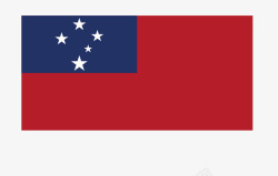 萨摩亚国旗矢量图素材
