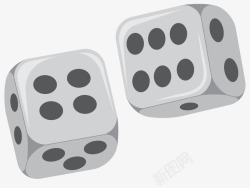 游戏桌游骰子立体风格道具矢量图高清图片