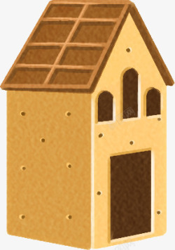 创意合成饼干小房子造型素材