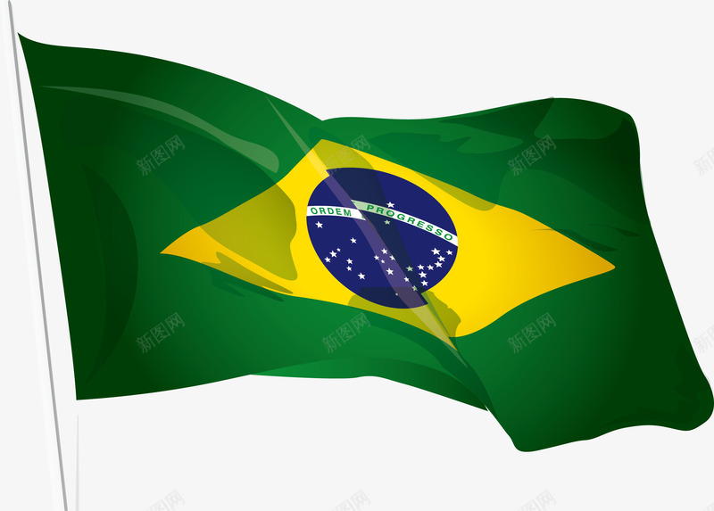 巴西国旗png免抠素材_新图网 https://ixintu.com 国旗 巴西 旗帜 桑巴