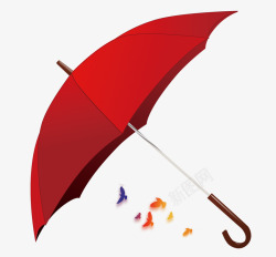 闆紴红色雨伞高清图片