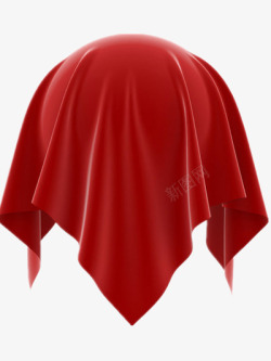 红色纱布素材