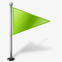 绿色三角旗绿色的小三角旗图标高清图片