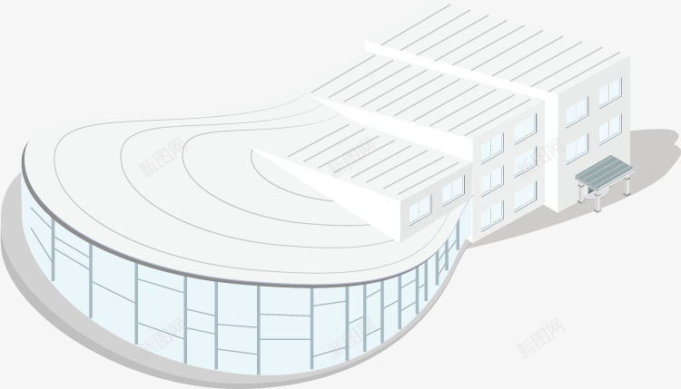 商业楼png免抠素材_新图网 https://ixintu.com 商业 建筑矢量 扁平化 高楼