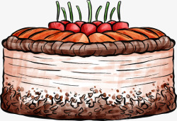 扁平化甜点生日蛋糕矢量图高清图片