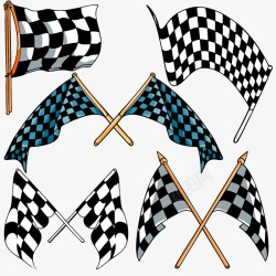 多元化赛车场格子旗帜素材