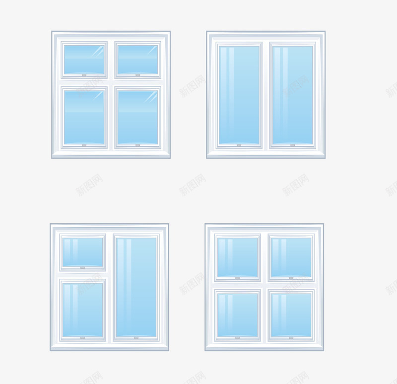 窗户蓝色方形png免抠素材_新图网 https://ixintu.com 方形 窗户 蓝色 装饰