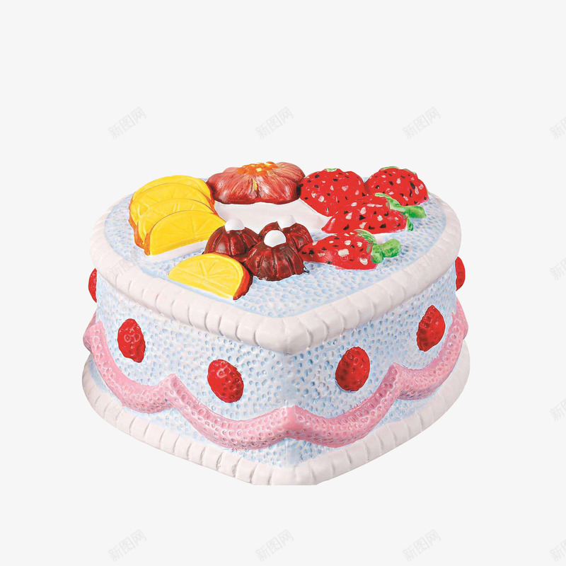 实物蛋糕石膏彩绘png免抠素材_新图网 https://ixintu.com 产品实物 漂亮蛋糕 石膏彩绘 蛋糕石膏造型